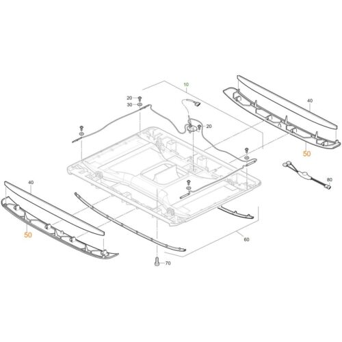 Paneelensatz, braun - Truma Ersatzteil Nr. 40091-80100 - für Aventa Luftverteiler