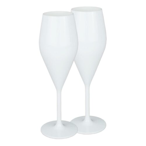 Gimex MS Eleganza Sektglas, weiß, 2er Set, 100ml