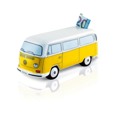 VW Collection T2 Bus Spardose, keramik, gelb/weiß