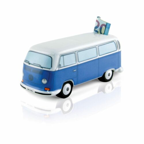 VW Collection T2 Bus Spardose, keramik, blau/weiß