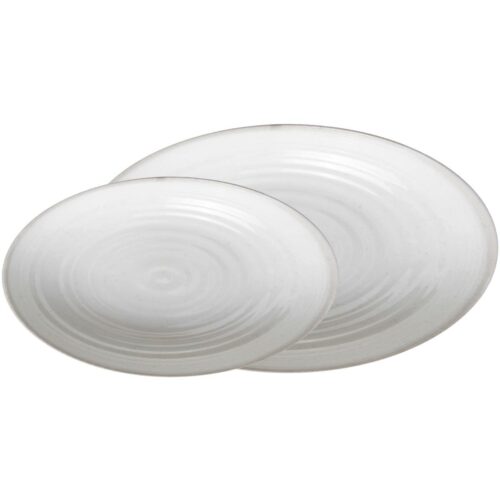 Brunner Serving Board Savana Servier-/Aufschnittplattenset, Stonetouch-Melamin, stapelbar, 2-teilig, weiß/grau