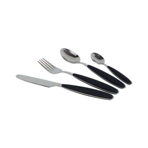 Gimex Grey Line Besteck-Set, 16-teilig, schwarz