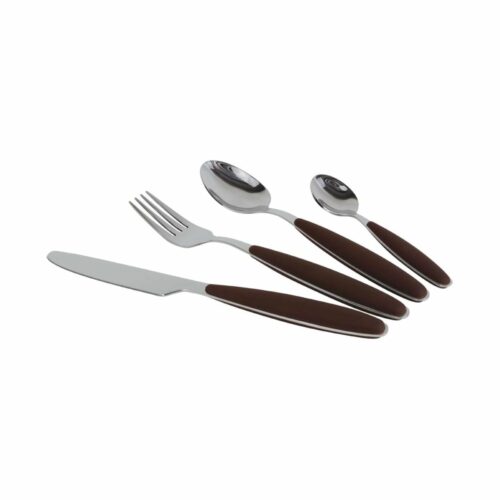 Gimex Grey Line Besteck-Set, 16-teilig, braun