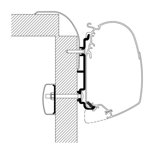Thule Omnistor 5200/8000 Adapter für Frankia, 550cm