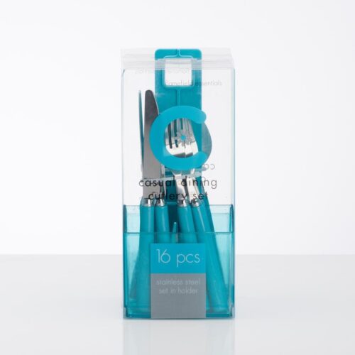 Flamefield Besteck-Set, 16-teilig, Aqua Granite