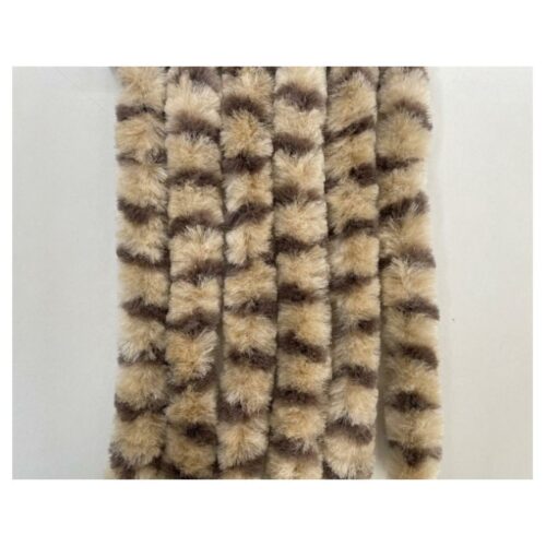 Arisol Chenille Flauschvorhang, gestreift, beige/braun, 100x205cm