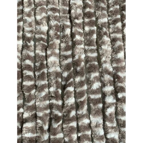 Arisol Chenille Flauschvorhang, taupe/weiß, 56x185cm