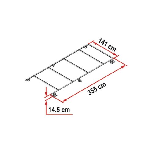 Fiamma Dachträger für Fiat Ducato ab Bj.2006, schwarz