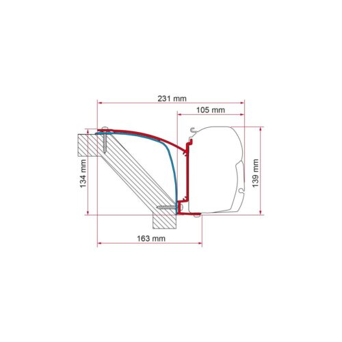 Fiamma F45 Adapter für Laika Ecovip 07