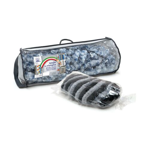 Arisol Chenille Flauschvorhang, 56x205cm, hellgrau/dunkelgrau