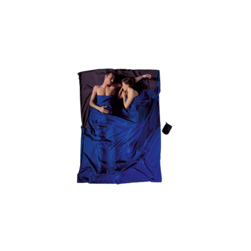 Cocoon TravelSheet Leicht-Reiseschlafsack, 2 Personen, 220x180cm, Seide, blau