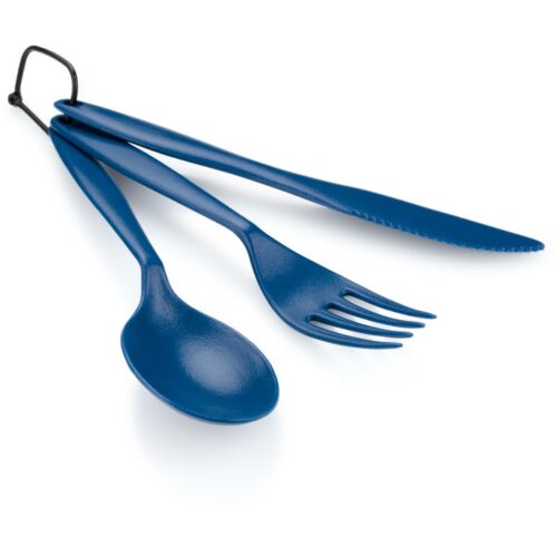 GSI Outdoors Tekk Besteckset mit Ring, 3-teilig, blau