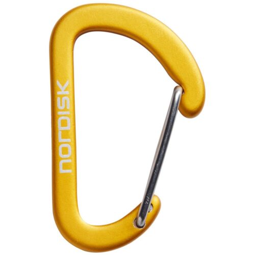 Nordisk Karabiner, klein, Aluminium, 12er-Pack, mustard