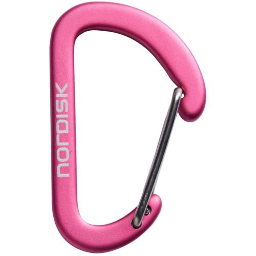 Nordisk Karabiner, klein, Aluminium, 12er-Pack, cherry