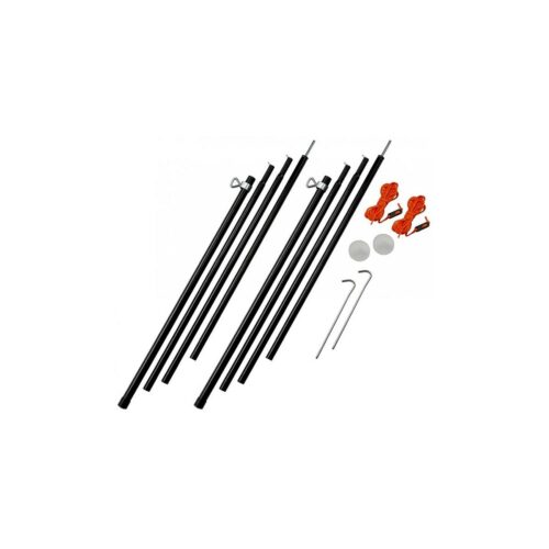Vango Adjustable Steel King Poles Aufstellstangen 180-220cm, schwarz