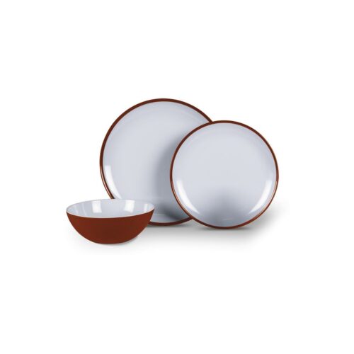 Kampa Geschirrset, 12-teilig, rot