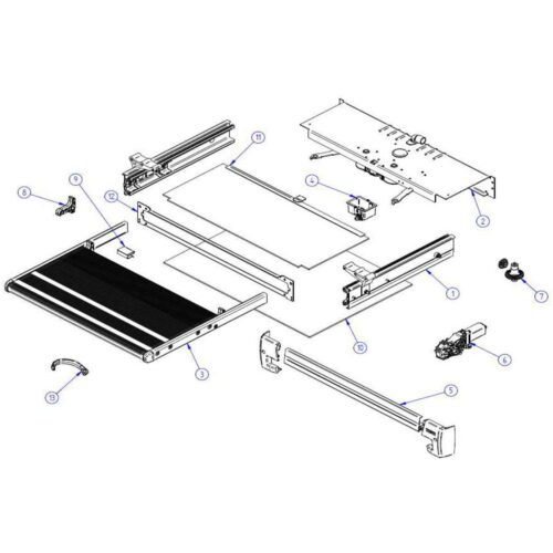 Rahmen - Thule Ersatzteil-Nr. 1500603228 - für Slide-Out V19 Crafter 550