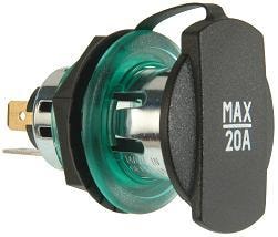 Pro Car Kfz-Power-Steckdose, grün, 20A, 12/24V