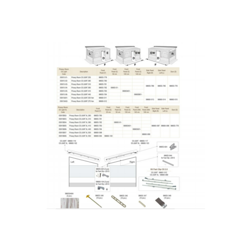Frontwand, 100cm - Fiamma Ersatzteil Nr. 06683A01- - passend zu Privacy Room Light/CS Light XL