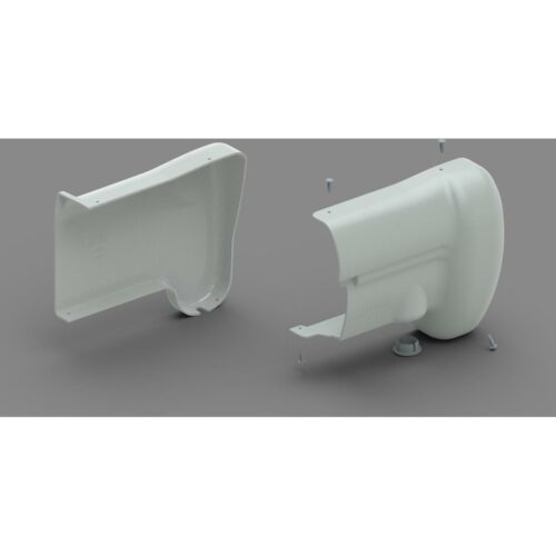 Vordere/Hintere Abdeckung, weiß - Fiamma Ersatzteil Nr. 98655-951 - passend zu F45s