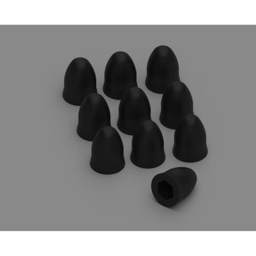 Kit Mutterabdeckung M5, schwarz, 10 Stück - Fiamma Ersatzteil Nr. 98656M082 - passend zu Carry-Bike