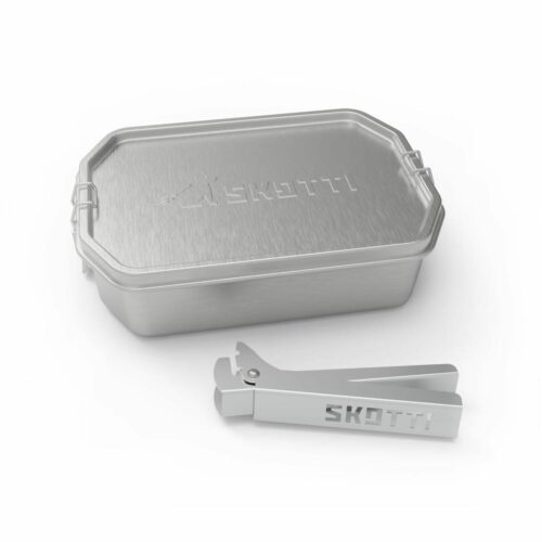 Skotti Boks Edelstahlbox inkl. Griffzange, 1L