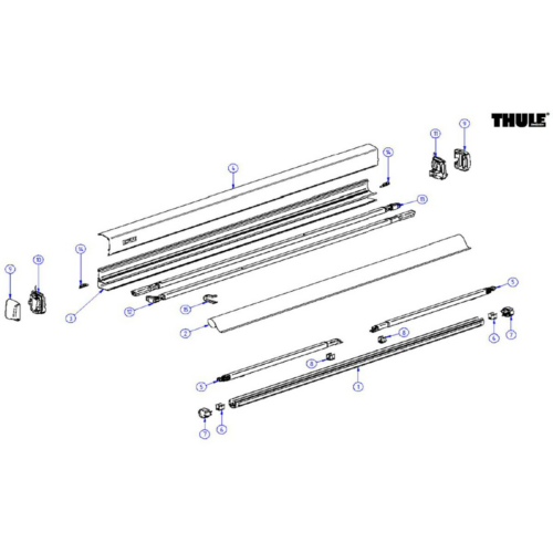 Stützfuß, für Länge 2,7 – 3 m - Thule Ersatzteil Nr. 1500603514 - für Typ 3200