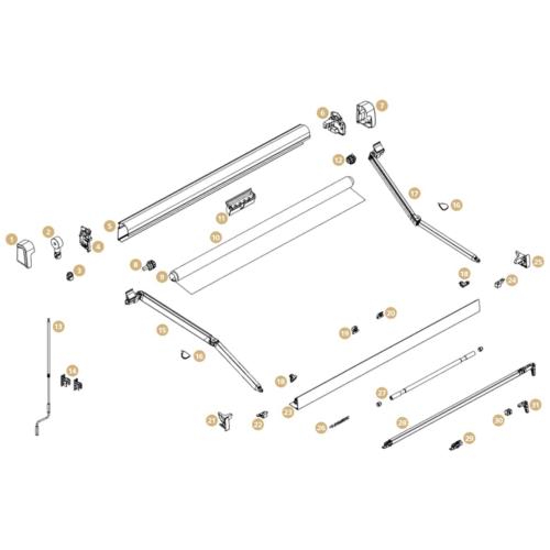 Dometic Spannstangenhalterung für PW 1100