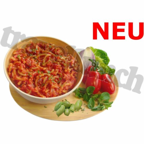 Travellunch Mahlzeit, Veggie-Bolognese mit Pasta, 10er Pack