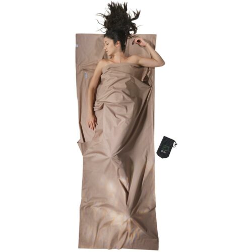 Cocoon TravelSheet Reiseschlafsack, Baumwolle, 220x90cm, earth
