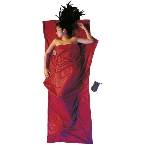 Cocoon TravelSheet Reiseschlafsack, 220x90cm, Seide-Baumwolle, rot