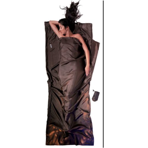 Cocoon TravelSheet Reiseschlafsack, 220x90cm, Seide, braun