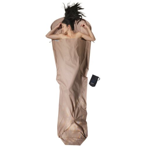 Cocoon MummyLiner Innenschlafsack, 241cm, Bio Baumwolle, earth