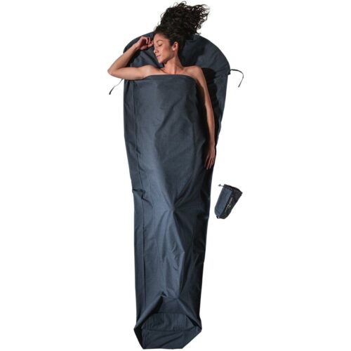 Cocoon MummyLiner Innenschlafsack, 241cm, Bio Baumwolle, heather grey