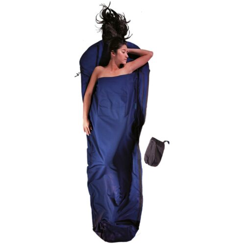 Cocoon MummyLiner Innenschlafsack, Microfleece, 220cm, links, dunkelpetrol