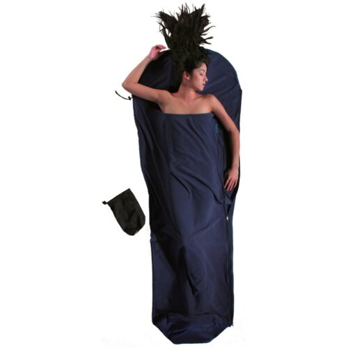 Cocoon MummyLiner Sommerschlafsack, Microfleece, 220cm, links, twilight