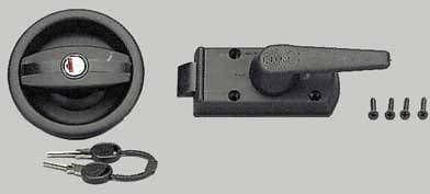 ZADI Wohnwagenschloss, System ZADI, inkl. Schlüssel & Zylinder, komplett, schwarz