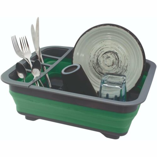 Eurotrail Geschirrtrockner, faltbar, grün