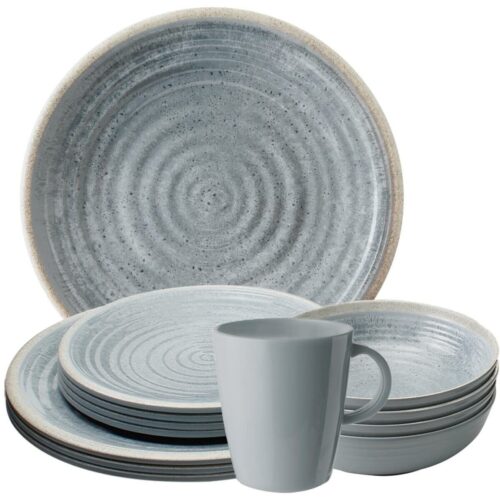 Sundream Mirage Geschirrset, grau, 16-teilig