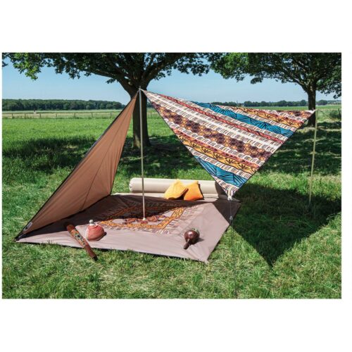 Bent TC-Zip Canvas Single verbindbares Sonnensegel, 250x250cm, Afrika Design
