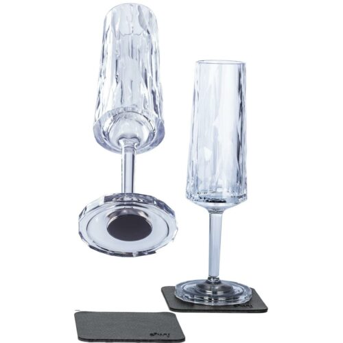 silwy Magnet Sektgläser, Kunststoff, 150ml, 2er Set