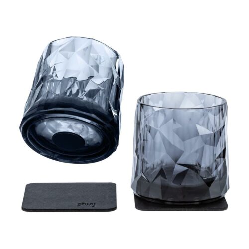 silwy Magnet Tumbler, Kunststoff, 250ml, 2er Set, grau