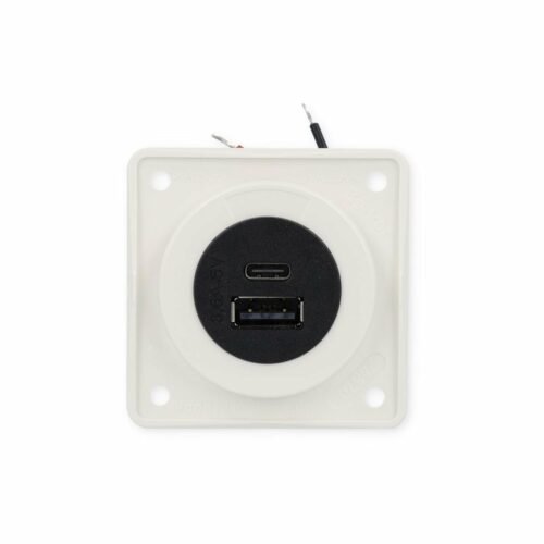 Berker Integro Flow/Pure USB-Ladesteckdose, USB-A /USB-C, 12V, polarweiß