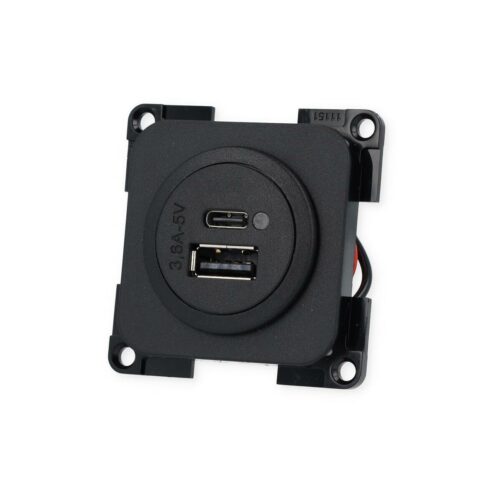 Inprojal USB-Steckdose für System 20.000, schwarz