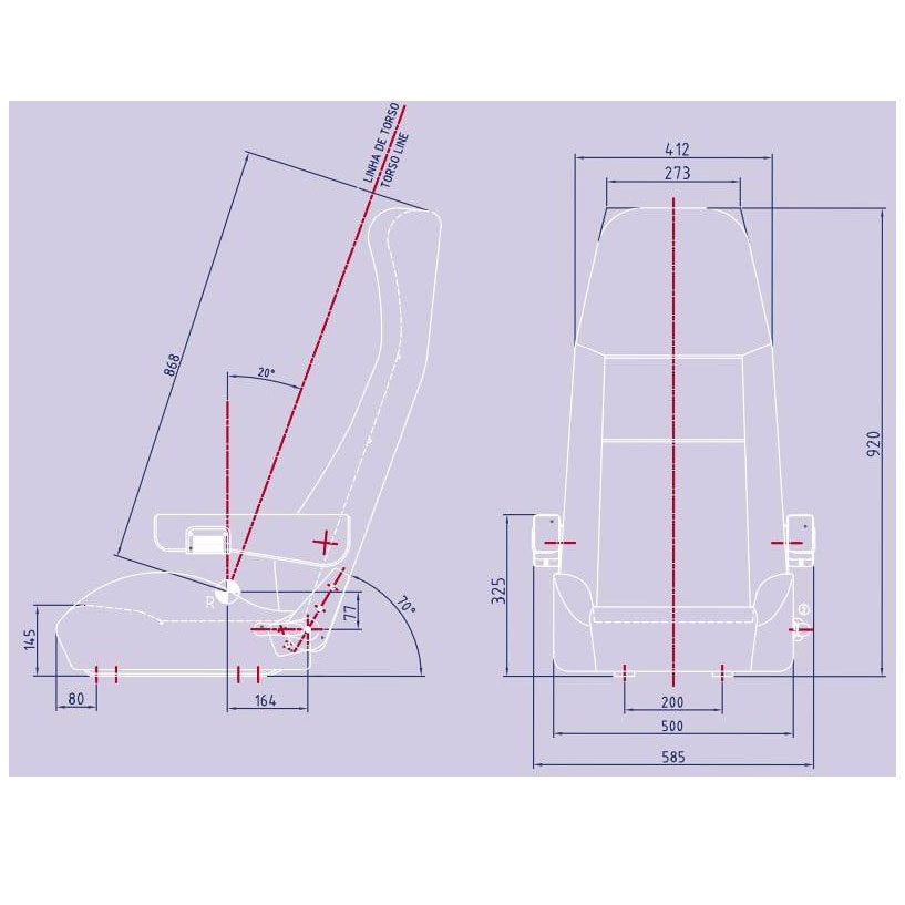 Sportscraft S9.1 Pilotensitz, Ara schwarzgrau
