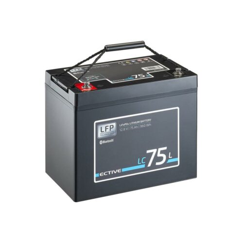 ECTIVE BT 12V LiFePO4 Lithium, LC 75L, Versorgungsbatterie, 75 Ah