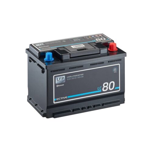 ECTIVE LT 12V LiFePO4 Lithium LC, 80, Versorgungsbatterie, 80 Ah