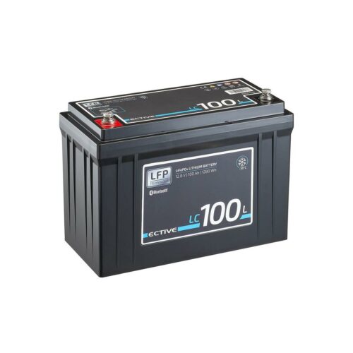 ECTIVE LT 12V LiFePO4 Lithium, LC 100L, Versorgungsbatterie, 100 Ah