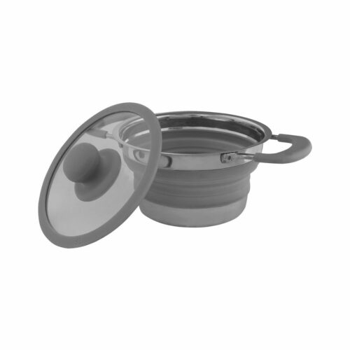 Eurotrail Pfanne mit Deckel, 1L, grau