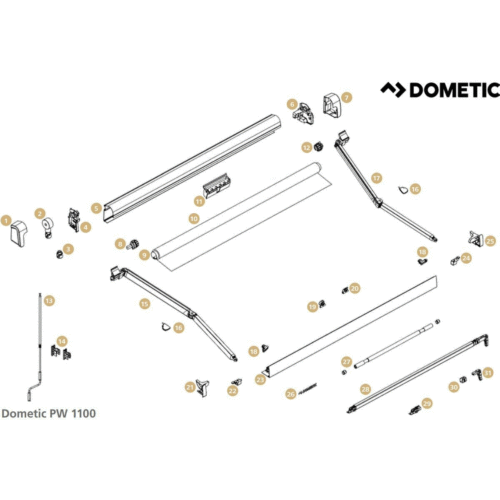 Dometic Kurbelglocke für PW 1100